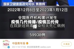疫情几代传播/疫情三代传播
