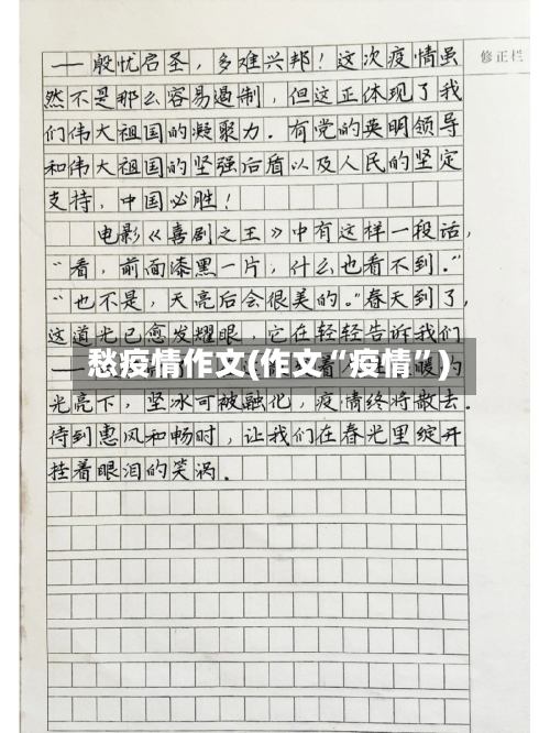 愁疫情作文(作文“疫情”)-第3张图片