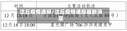 沈丘疫情通报/沈丘疫情通报最新消息-第1张图片